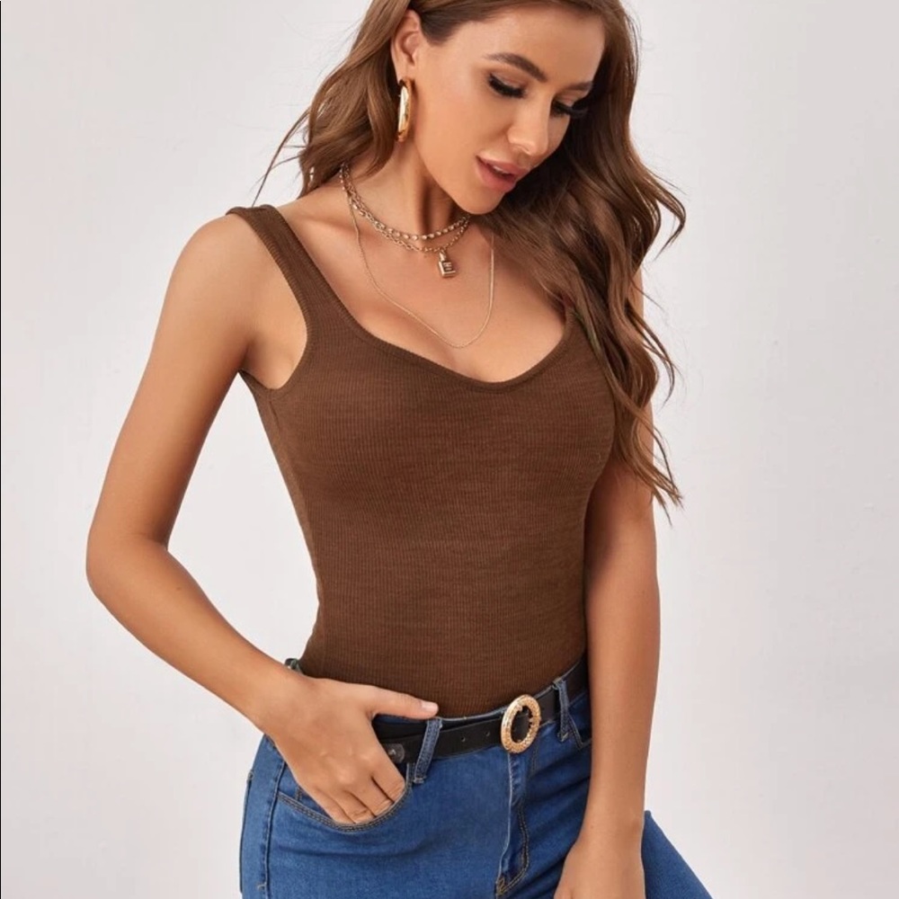 Shein rib knit tank top